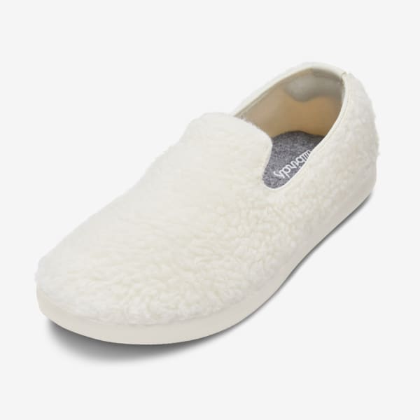 Smallbirds Wool Loungers - Big Kids - Natural White Fluffs (Natural White Sole)