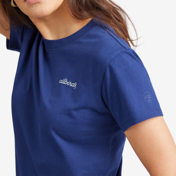 Women's Allgood Organic Cotton Tee Logo Deep Navy