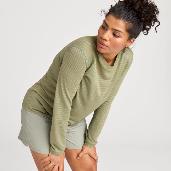Women's Natural Run Long Sleeve Tee - Hazy Cargo