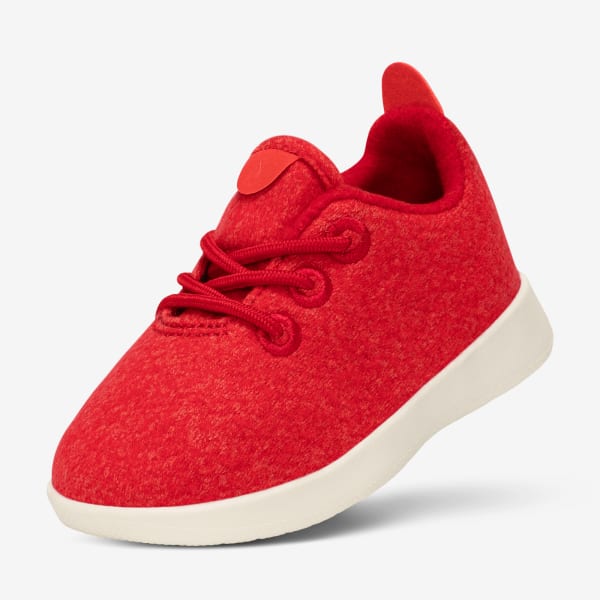 Smallbirds Wool Runners - Little Kids - Bloom Red (Natural White Sole) - #1