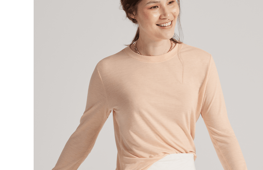 Women's Anytime Long Sleeve Tee - Natural White - Allbirds Canada