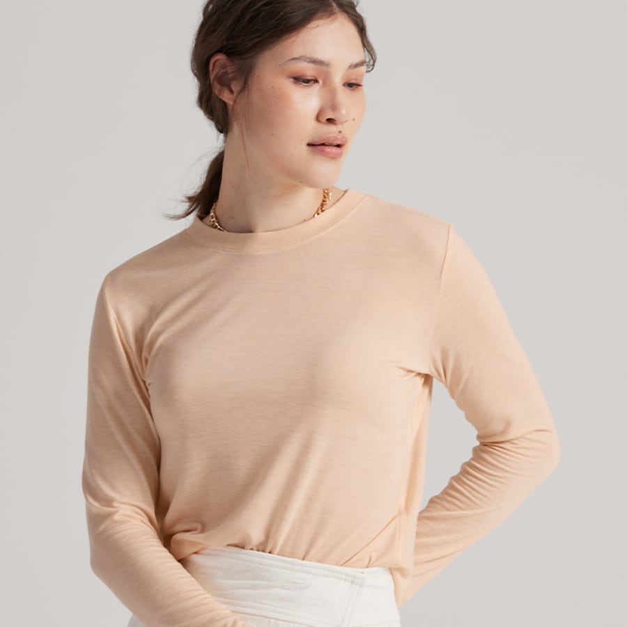 Allbirds Women's Long Sleeve Sea Tee - Aspen | Long Sleeve Shirts