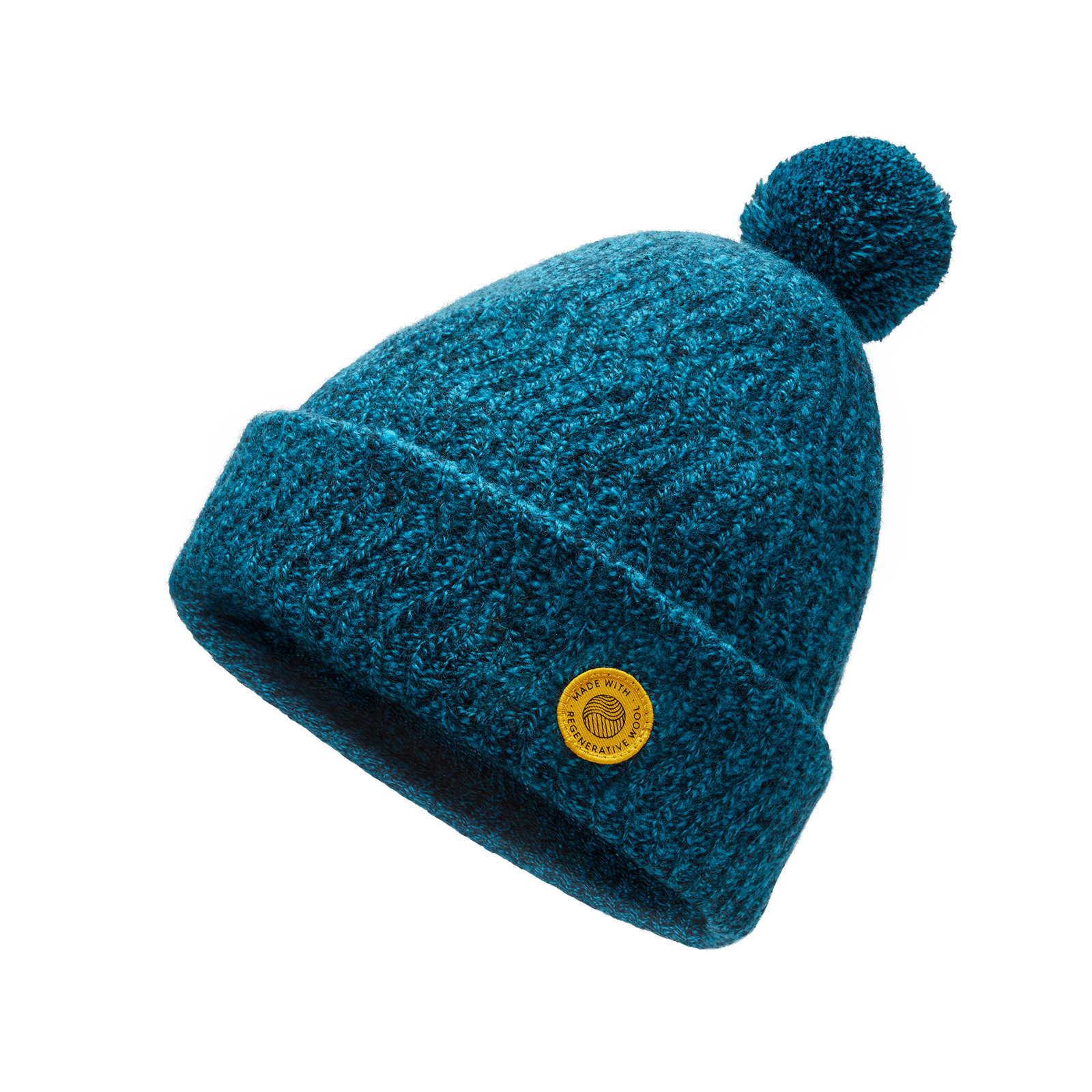 AF000T0 BASICS FRONT GLOBAL POM BEANIE REGEN THRIVE TEAL MARL