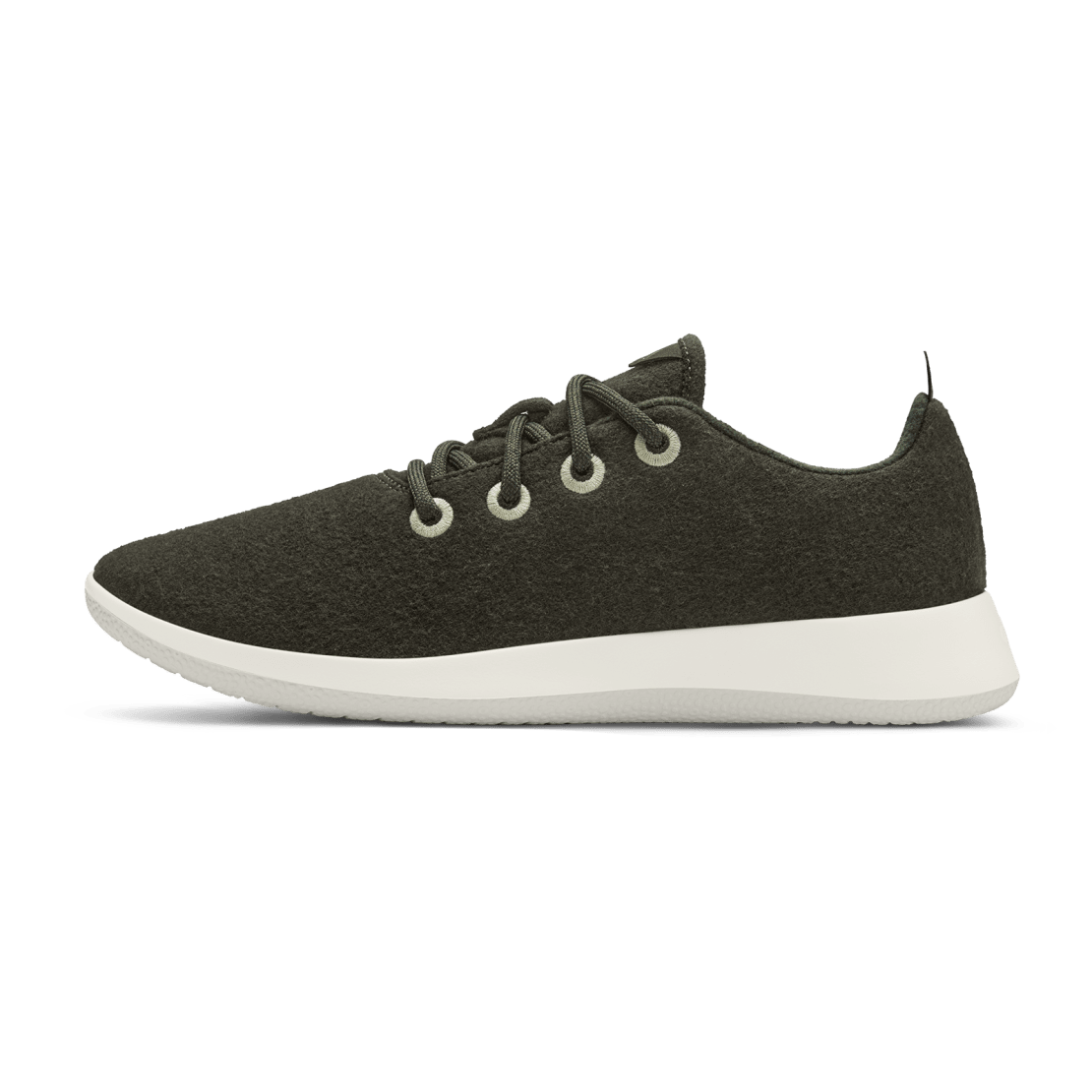 AB006IM SHOE LEFT GLOBAL MENS WOOL RUNNER DARK JUNGLE NATURAL WHITE