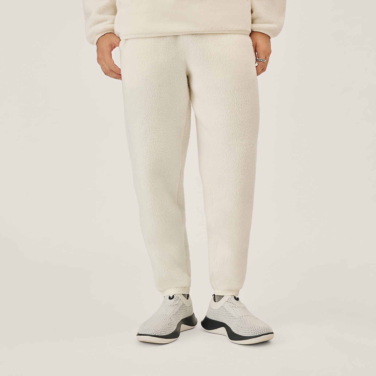 AN001ZM-APPAREL-GLOBAL-MENS-FLUFF FLEECE PANT-NATURAL WHITE 1480