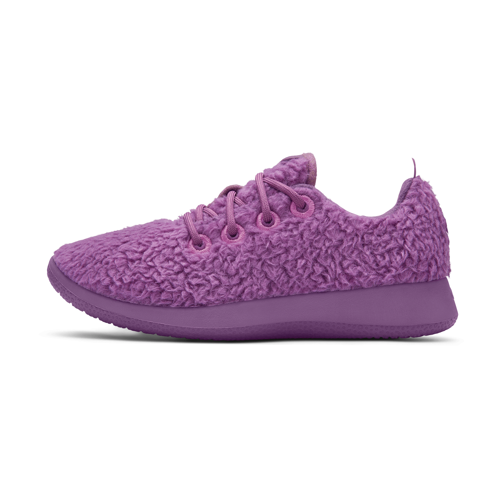 AB00AEY SHOE LEFT GLOBAL SMALLBIRDS BIG KIDS WOOL RUNNER FLUFF LUX PURPLE LUX PURPLE
