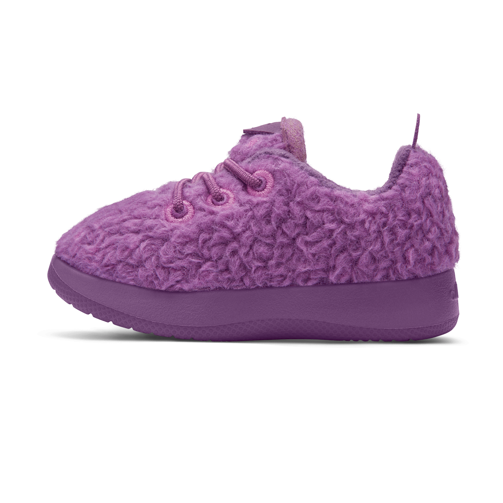 AB00AET SHOE LEFT GLOBAL SMALLBIRDS LITTLE KIDS WOOL RUNNER FLUFF LUX PURPLE LUX PURPLE