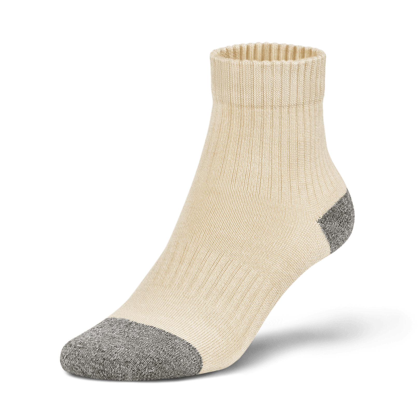 SQ1URWH SOCKS WHEAT RIBBER FRONT
