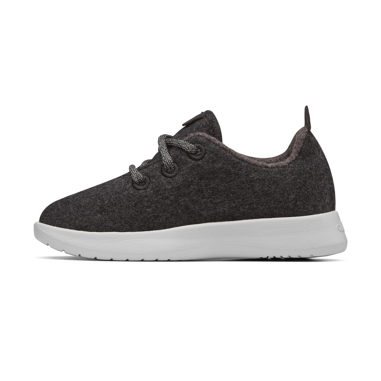 Smallbirds Wool Runners - Kotare Jo (Natural Black Upper/Light Grey Sole) - imageLeft