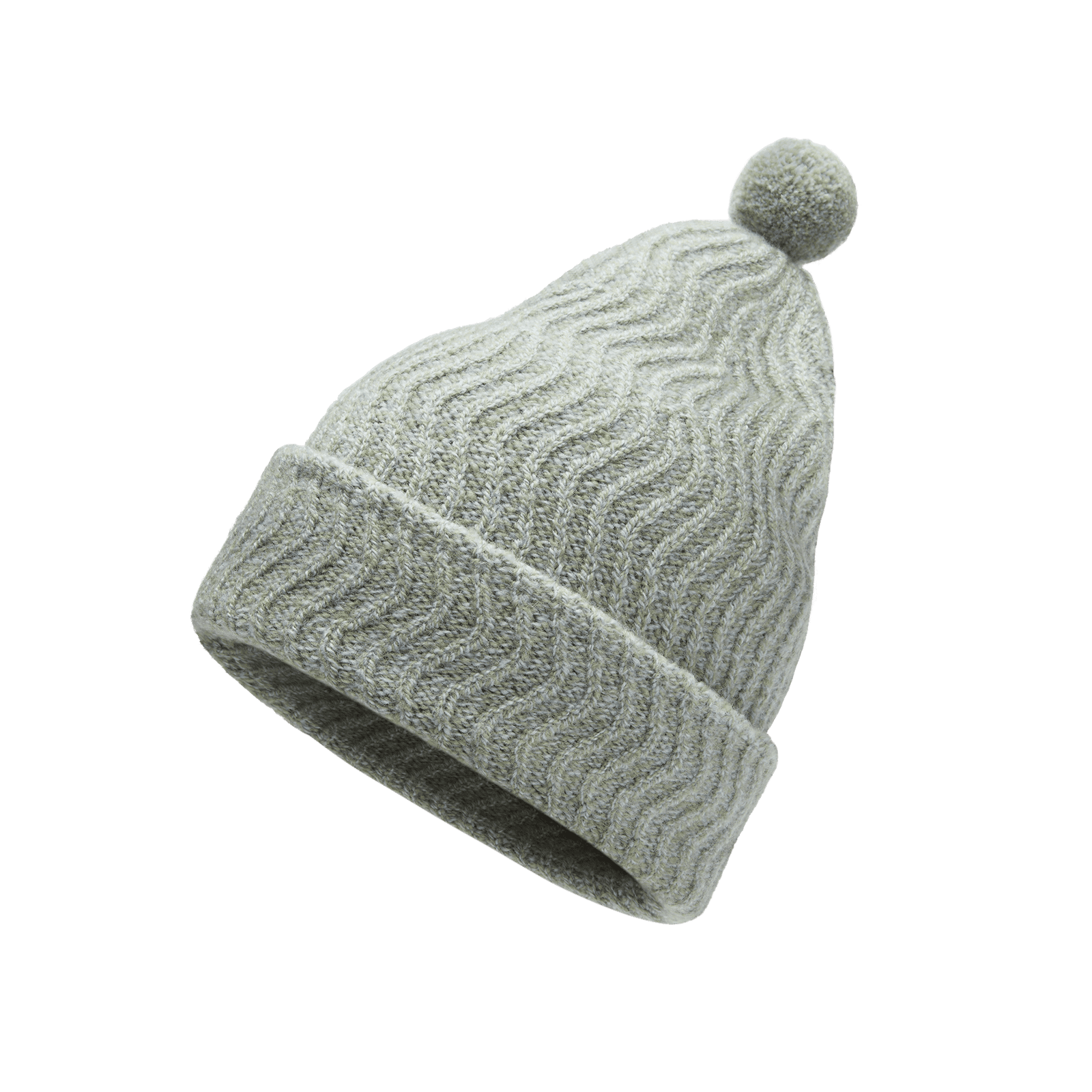 AF000NT BASICS FRONT GLOBAL SMALLBIRDS POM BEANIE JUNIPER MARL