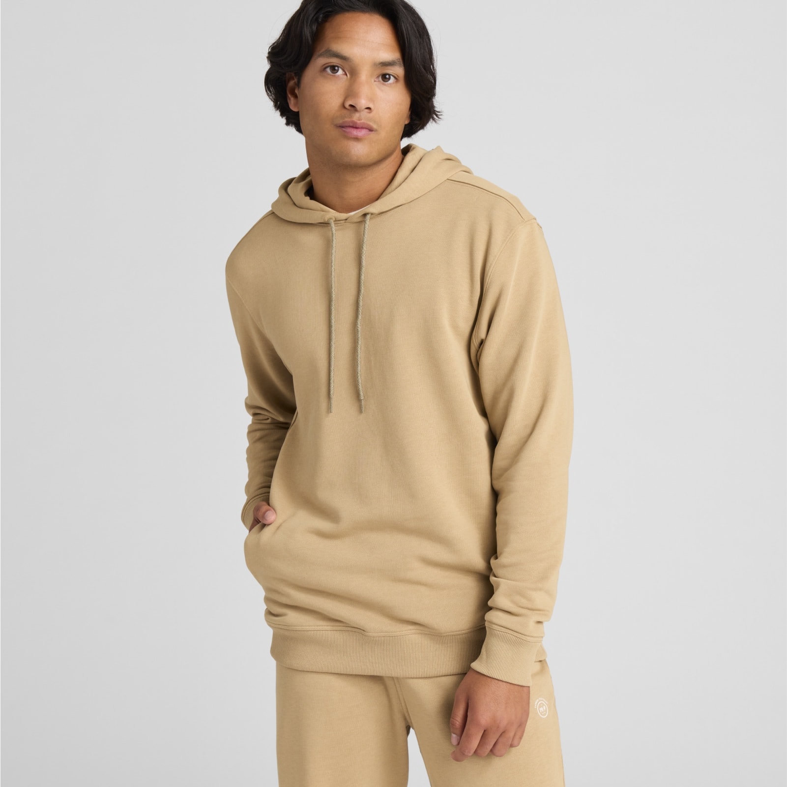 R+R Mens Hoodie-Beige 1087